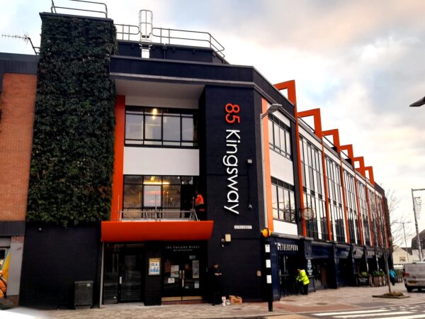 Upgraded external of 85 Kingsway showing living, green wall