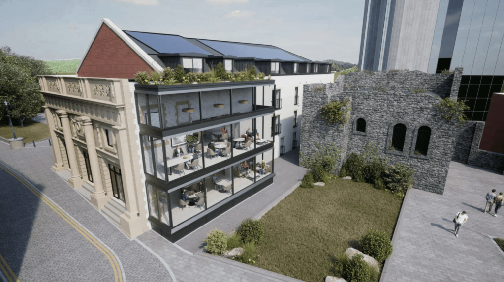 CGI of completed Castle Cinema development
