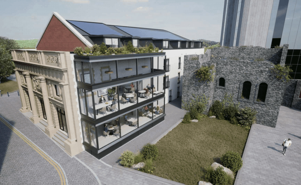 CGI of completed Castle Cinema development