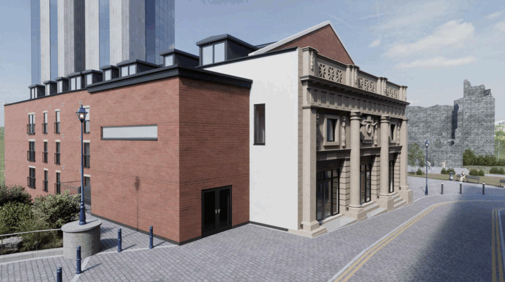 CGI of completed Castle Cinema development
