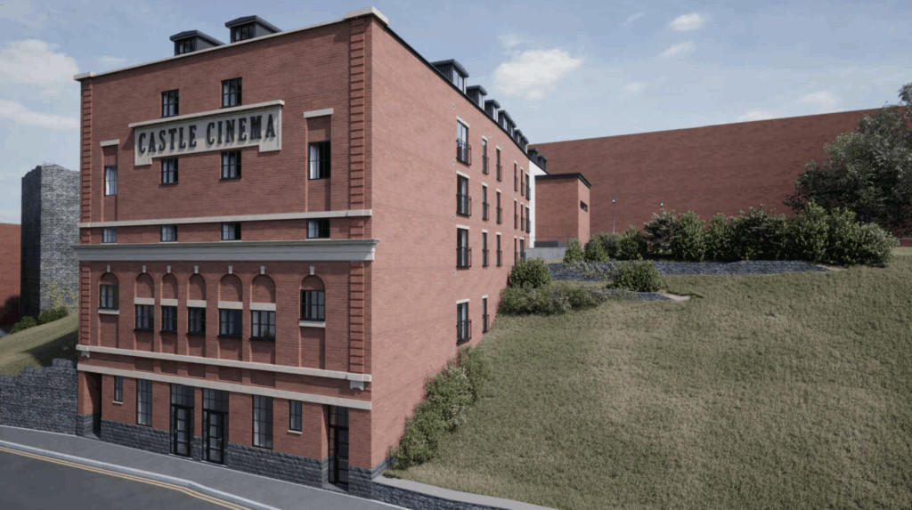 CGI of completed Castle Cinema development