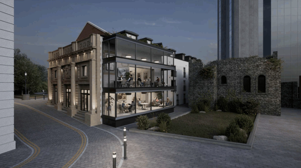 CGI of completed Castle Cinema development