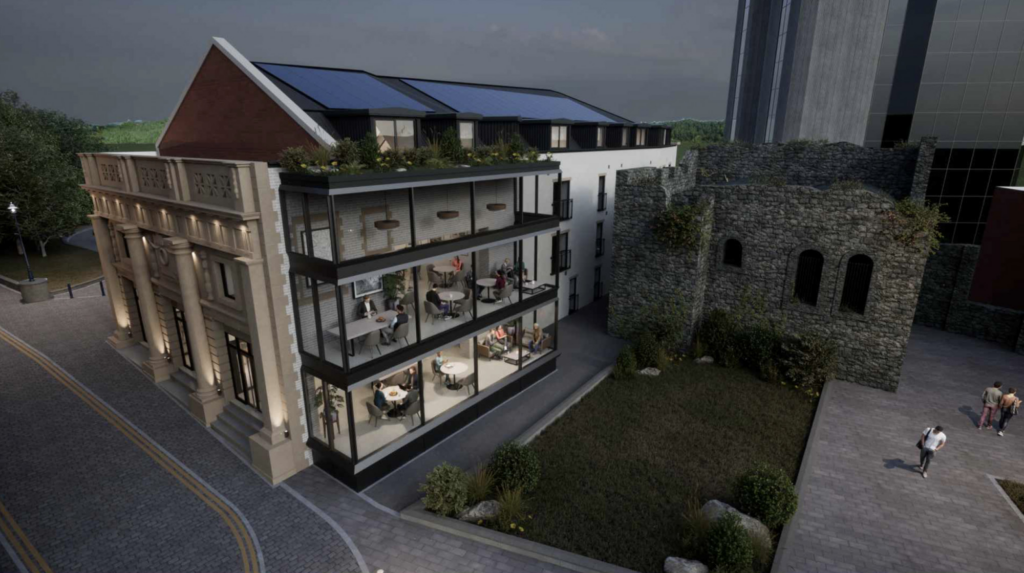 CGI of completed Castle Cinema development
