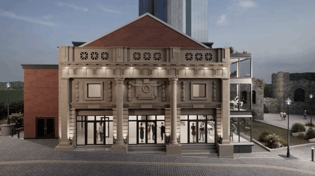 CGI of completed Castle Cinema development