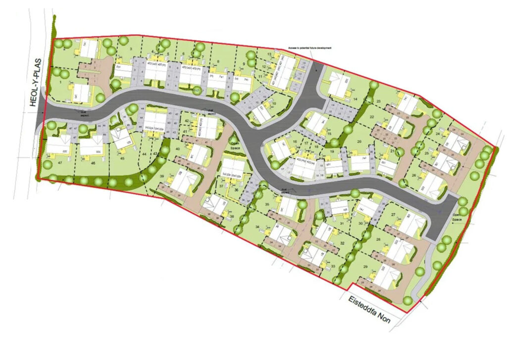Llanon development site plan