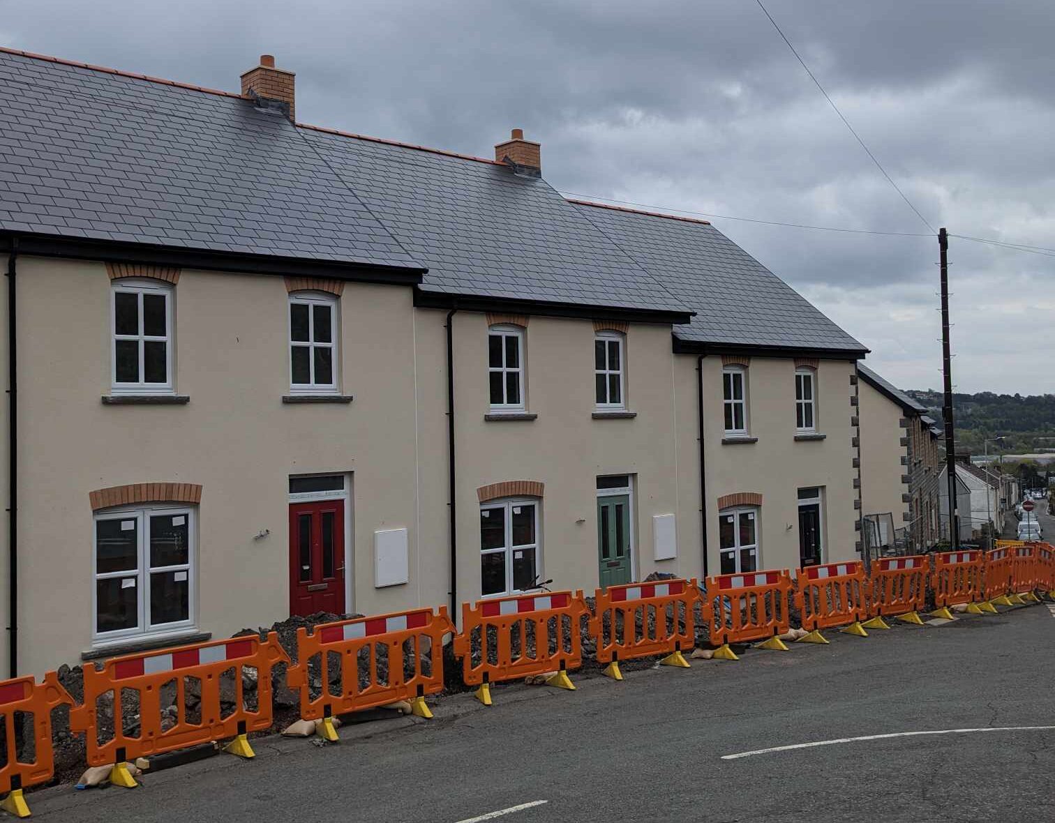 External of Clyndu Street near completion