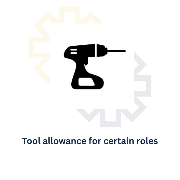 Benefit: tool allowance for certain roles