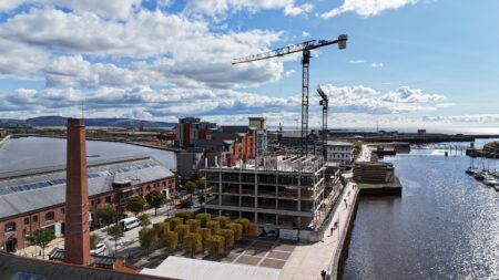 Kings Road development during construction.