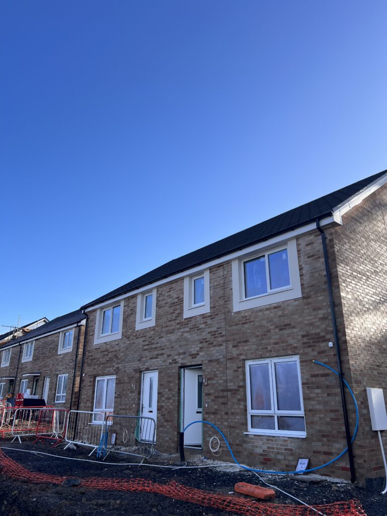 Cwr Mawr development under construction