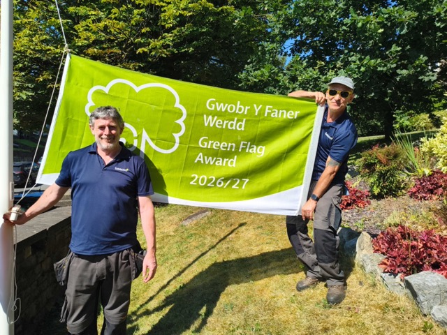 Beacon Estates team raising 2026 Green Flag